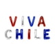 thumbnail image 1 of Globos Metalizados Letras Viva Chile Fiestas Patrias Cotillon, 1 of 3