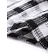 thumbnail image 5 of Agnes Orinda Blusa de Mujer Talla Grande de los Años 50 Cuello Redondo de Cuadros Mangas Cortas Acampanadas Blusa de Verano Babydoll Talla 2X Negro, 5 of 6