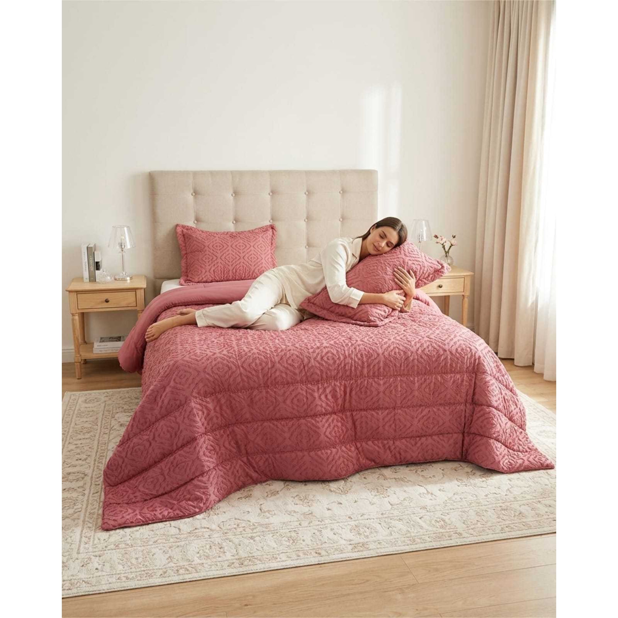 Todo Para El Hogra - Plumón Ligero Super King Jacquard Sin Costuras