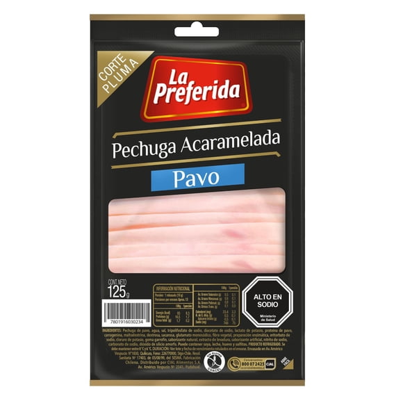 Pechuga de Pavo Acaramelada, 125 g
