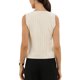 thumbnail image 3 of INSPIRE CHIC Chaleco a Rayas para Mujer Cuello en V Abotonado Sin Mangas Casual Talla XL Beige, 3 of 6