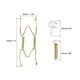 thumbnail image 2 of Uxcell 10Pcs Colgador de Platos, 4 pulgadas Colgadores de Platos Invisibles de Pared de Latón, Oro, 2 of 6