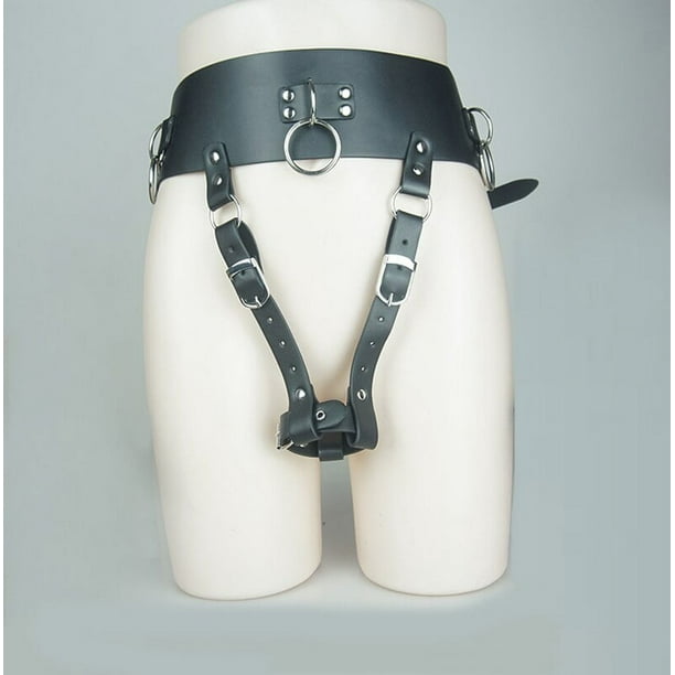 BDSM Leather Forced Orgasm Belt,Strap On Wand Massagers Vibrator Harness,SM Handcuffs,Bondage Set Sex Toys For Couples
