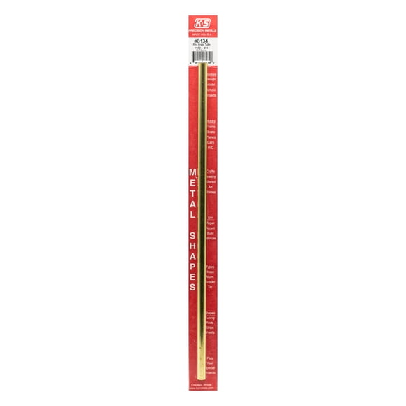 Tubo K&S Precision Metals de latón de 0,87 cm x 0,04 cm x 30 cm