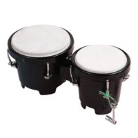 Magideal - Juego De Batería Bongos De Percusión De 4 ""Y 5"", Instrumento De Percusión, Instrumentos Musicales Educativos De Tambor Africano Para Niños Y Adultos, , Negro