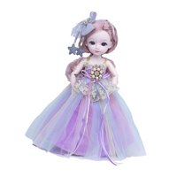 Bothyi - Muñeca Bjd De 12 Pulgadas Y 1/6, Princesa Niña Con Conjunto Completo De Maquillaje, Vestido Morado
