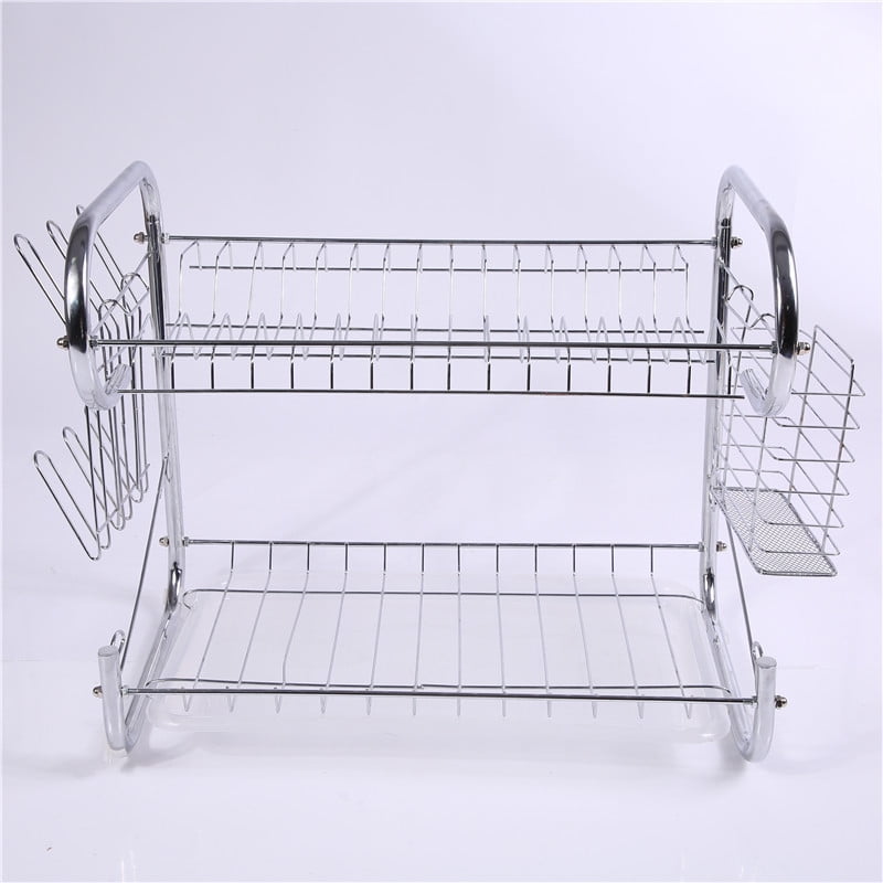 Crusec - Escurridor De Platos 2 Niveles Soporte De Utensilios 42cm