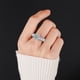 thumbnail image 3 of Anillos de Compromiso Redondos de Moissanita para Mujer 4 Quilates Color D Claridad VVS1 Anillo de Moissanita Plata Esterlina 925 con Baño de Oro de 18K Anillos de Promesa y Boda, 3 of 6