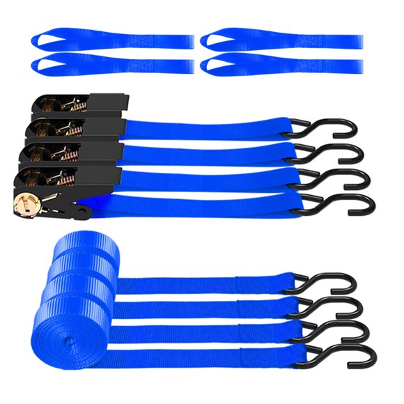 Correas de trinquete AWELCRAFT de 1500 libras, resistencia a la rotura, 4 x 4,5 m