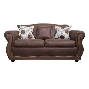 América Decora - Sofá Con Resorte Estructural Grand Santi Envejecido 3 Personas Café X