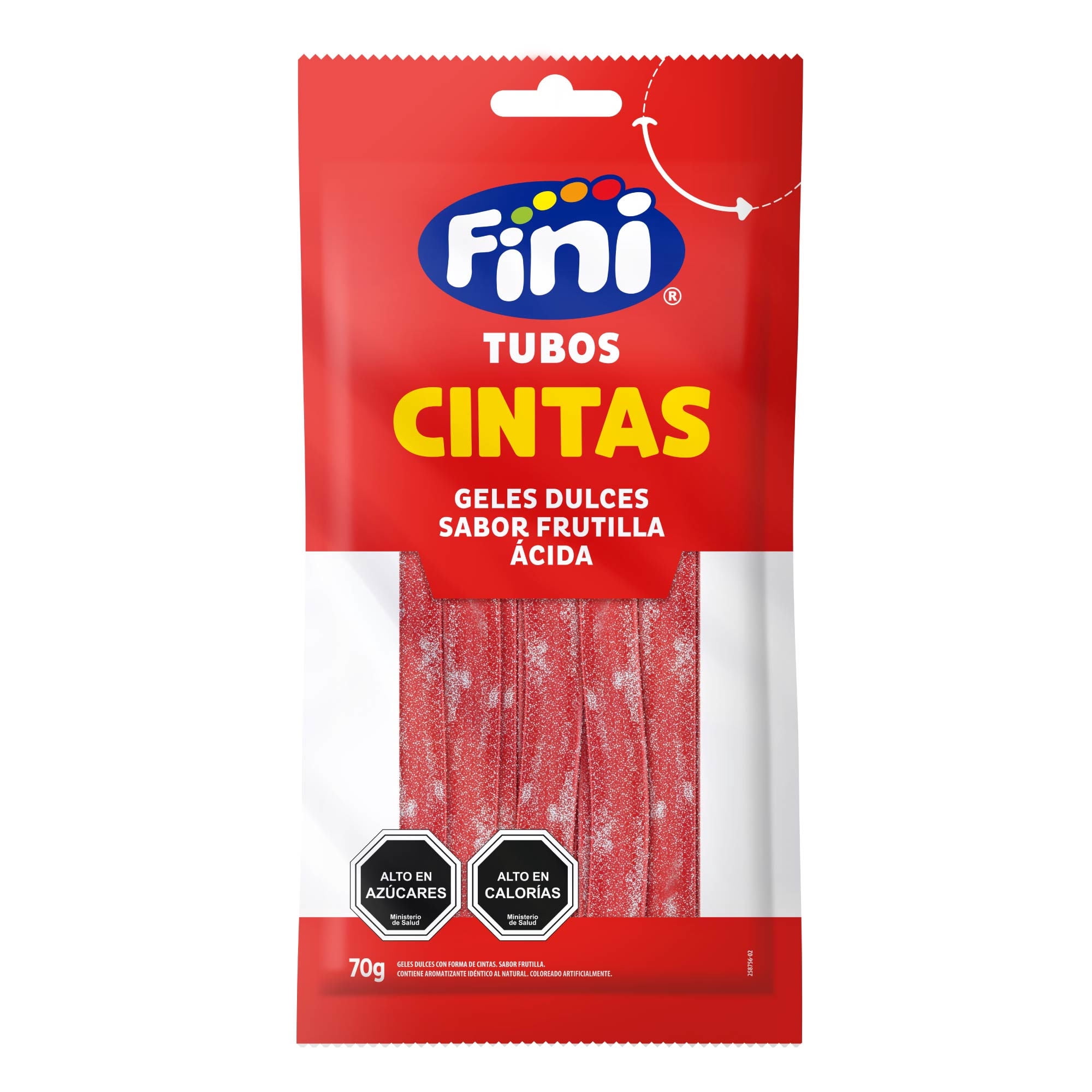 Cintas Frutilla Ácida 70 G 70 g Fini