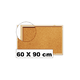 thumbnail image 2 of Pizarra Corcho 60 X 90 Borde Madera Resistente + Fijadores café, 2 of 3
