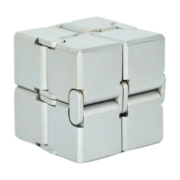 Juguete Fidget Cube Infinito Anti Estrés Plata