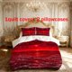 thumbnail image 1 of 3pcs Red Sun Seascape Printed Bedding Set Duvet Cover and Pillowcases, 1 of 5