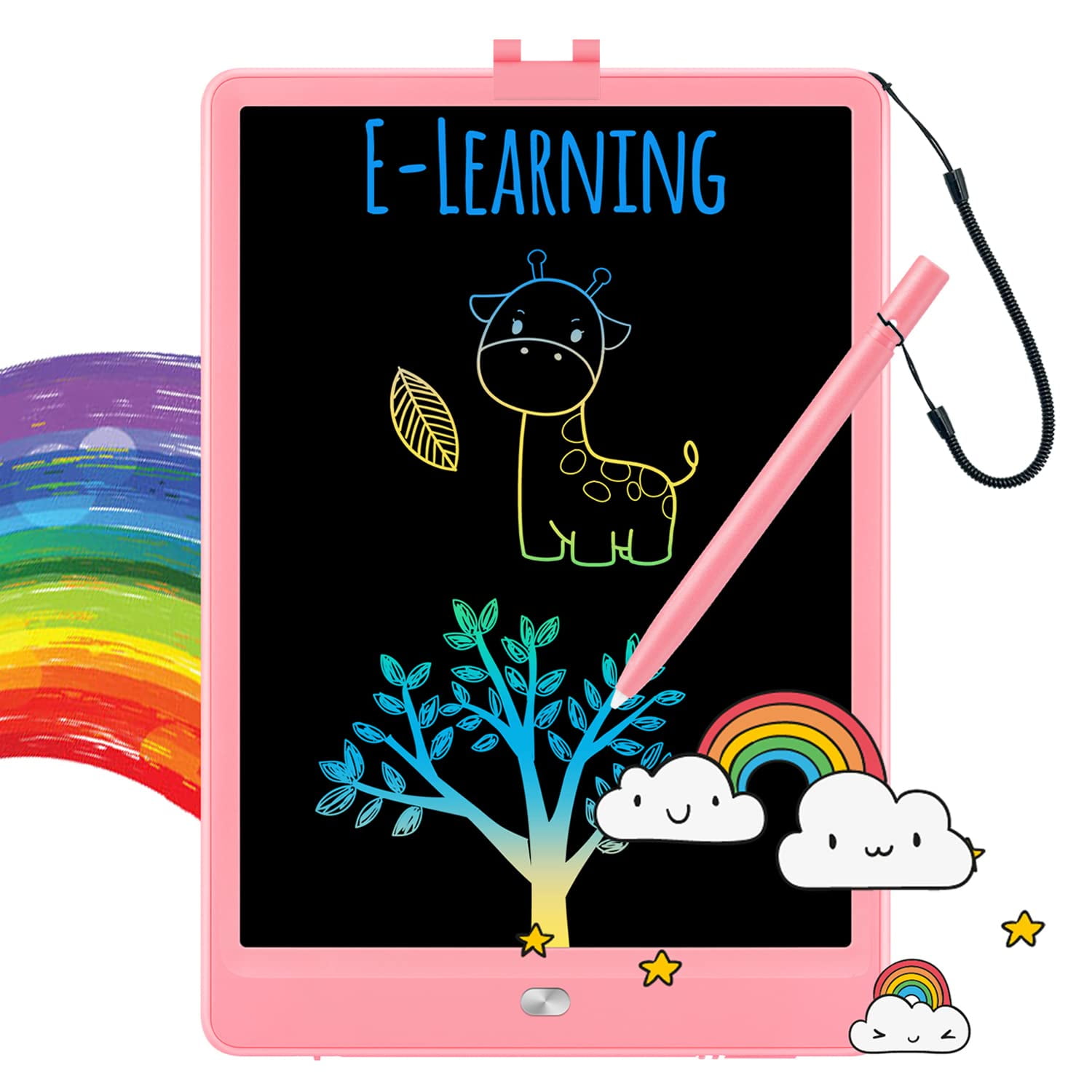 Tableta De Escritura Lcd Tekfun Doodle Board De 10 Pulgadas, Rosa
