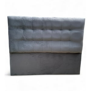 Muebles Barcelona - Respaldo De Cama 2 Plazas Valencia Felpa Gris