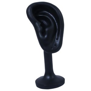 Ioensy - Soporte De Exhibición De Aretes Forma De Oreja De Resina Soporte De Oreja De Simulación Delicada Negro