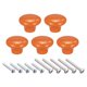thumbnail image 1 of Uxcell 5 piezas de pomos de cerámica para cajones en forma de hongo tiradores de puertas naranja 38x28mm, 1 of 6