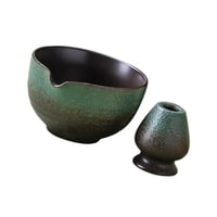 Bothyi - Cuenco Japonés Para Matcha Con Soporte Para Batidor. Taza Retro Para Matcha Para Mesa, Hogar, Fiesta, Verde.