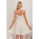 thumbnail image 3 of Mini Vestido Corto Pabilos Primavera Mujer Unicolor Moderno 3370, 3 of 3