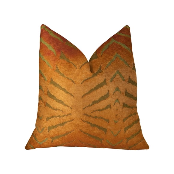 Almohada de lujo hecha a mano Plutus Brands Tangerine Bliss