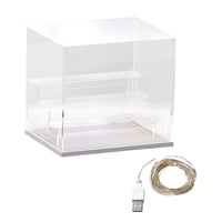 Magideal - Vitrina Protección A Prueba De Polvo Soporte De Almacenamiento De Acrílico , Estante Organizador Para Coleccionables Modelo , Tipo 4 4 Niveles