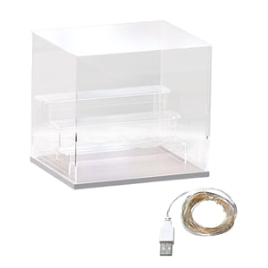 Magideal - Vitrina Protección A Prueba De Polvo Soporte De Almacenamiento De Acrílico , Estante Organizador Para Coleccionables Modelo , Tipo 4 4 Niveles