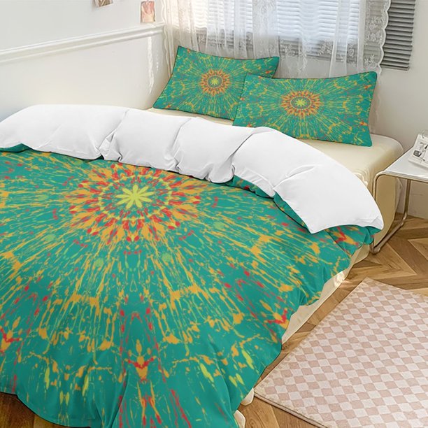 Oil Painting Style 3-Piece Twin Bed Set - Includes 1 Single Comforter And 2 Pillowcases Bedding - Fade Resistant Microfiber - Oil Painting Style