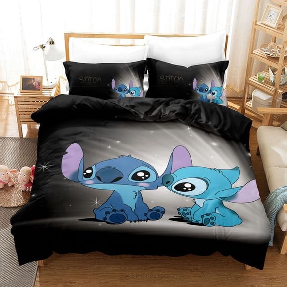 I Love Stitch Duvet Cover Set , Gift for Cartoon Fans.