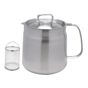 Bothyi - Contenedor De Grasa De Tocino, Filtro De Aceite De Acero Inoxidable, Colador De Aceite Doméstico, Olla De 1,5 L Con Cesta