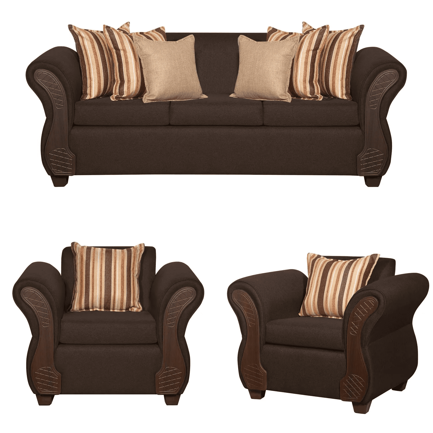 Ruzam Mobel - Juego De Living 3-1-1 Marsella Cafe