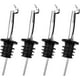 thumbnail image 1 of 4 boquillas vertedoras de vino de acero inoxidable con tapa, 1 of 6