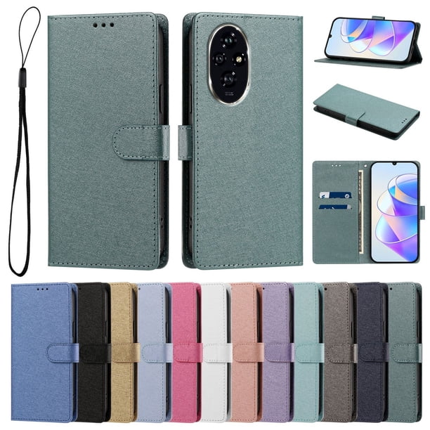 Funda Cartera de PU para Honor 200 con Tarjetas, Verde Oscuro
