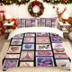 thumbnail image 1 of Stamp Theme Collage Print Quilt Cover Set Bedding Quilt Cover Pillowcase Set Soft Comfortable Suitable for Home And Bedroom Guest R, 1 of 1