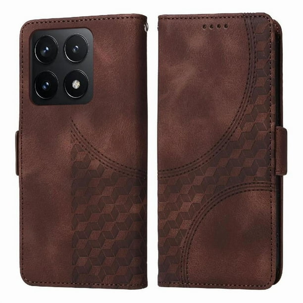 Carcasa FOXDOCK Xiaomi 14T de cuero PU, diseño acolchado clásico, protección contra caídas y rayones