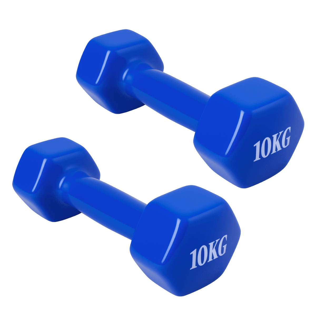 Linea Sport - Par De Mancuernas 10 Kg C/u Total 20 Kg Hexagonales De Vinilo