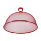 thumbnail image 5 of Cubierta de malla metálica para alimentos, cubierta de placa de pantalla de cúpula sólida, reutilizable, de 11.02 pulgadas, para refrigerios de fiesta Rojo, 5 of 5