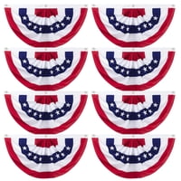 Banderín Plisado Pasuto Americano 1,5 X 0,9 M Paquete De 8