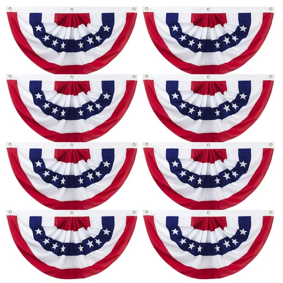 Banderín Plisado Pasuto Americano 1,5 x 0,9 m Paquete de 8