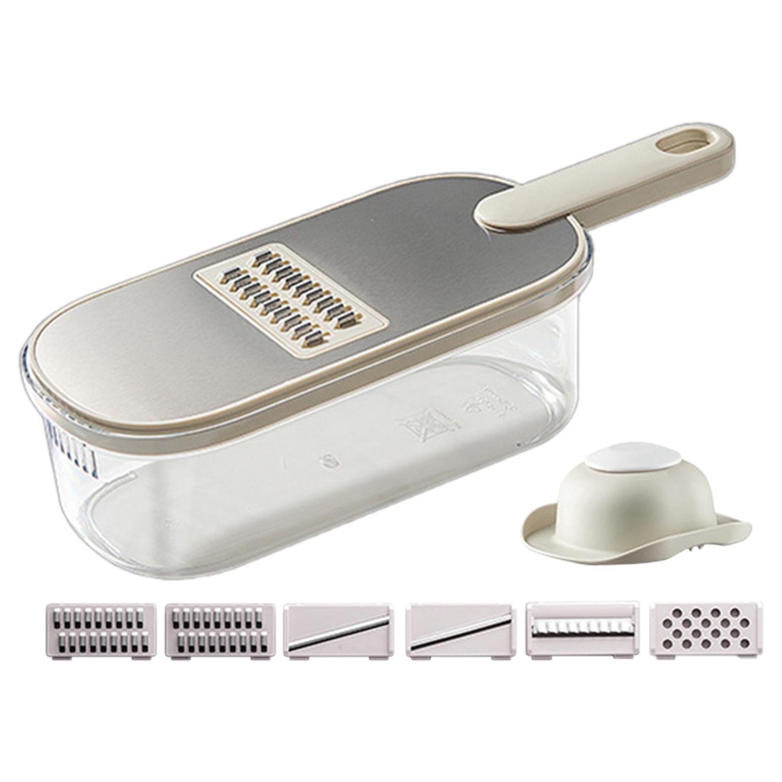 Bothyi - Cortadora De Mandolina Con Cuchilla, Cortadora De Verduras Multifunción Para Tomate Y Patata Con 6 Cuchillas