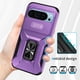 thumbnail image 3 of Funda Armada para Google Pixel 9 Pro con Tapa Deslizante y Soporte Magnético Giratorio Morado, 3 of 5