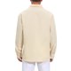 thumbnail image 3 of INSPIRE CHIC Regreso a Clases Camisa de Vestir de Lino Sólido de Manga Larga para Hombre M Beige, 3 of 6