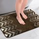 thumbnail image 2 of REGALWOVEN Uxcell Alfombra de Baño Absorbente, Alfombra de Baño con Patrones Geométricos, Alfombra Antideslizante para Cocina, Ducha, Marrón 20" x 32", 2 of 6