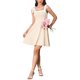 thumbnail image 2 of INSPIRE CHIC Vestido de Verano Cami para Mujer con Tirantes Anudados, Escote Cuadrado, Línea A Elegante en Contraste Mini Vestido S Beige, 2 of 6