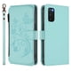 thumbnail image 2 of Funda Cartera Mariposa para [Samsung Galaxy S20 FE] con Soporte y Cremallera Verde menta, 2 of 6