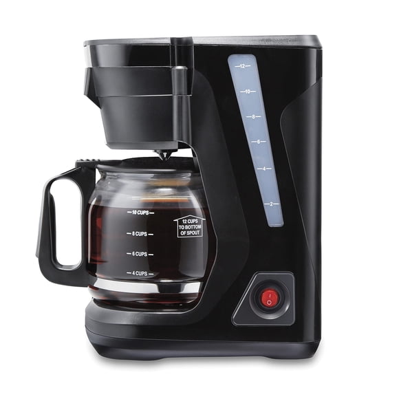 Cafetera Proctor Silex con Jarra de Vidrio para 12 Tazas Negra