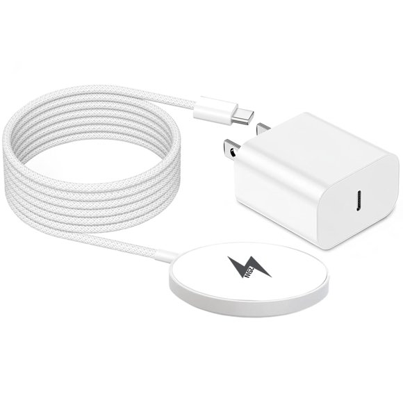 Cargador inalámbrico GYUVBDMJ 25 W magnético con cable de 1,8 m para iPhone
