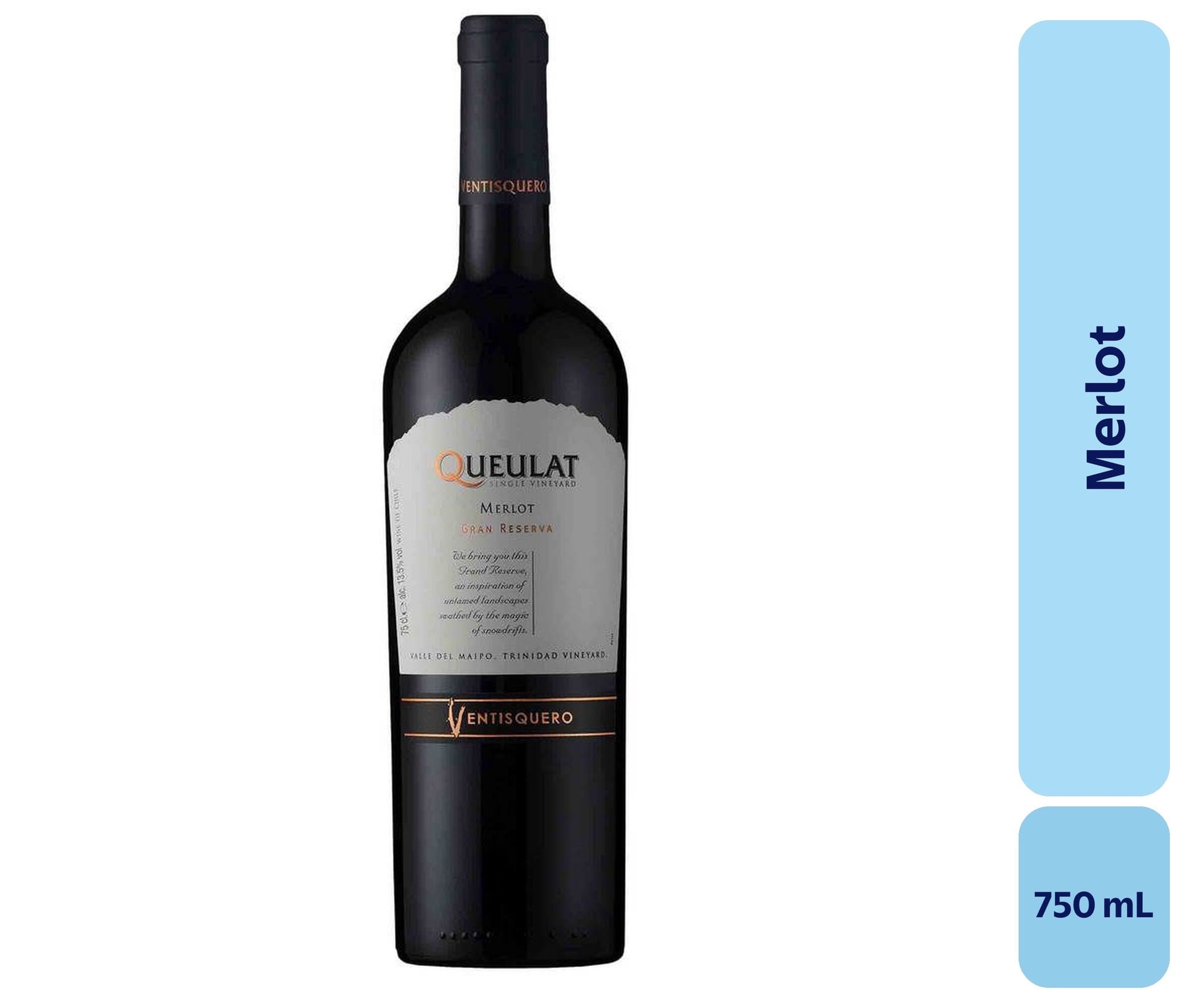 Vino Merlot Botella 750 mL Ventisquero