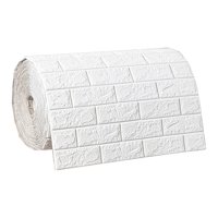 Bothyi - Paneles De Pared De Ladrillo Falso, Papel Tapiz Moderno De Espuma Para Baño, Lavadero, Protector Contra Salpicaduras, Color Blanco