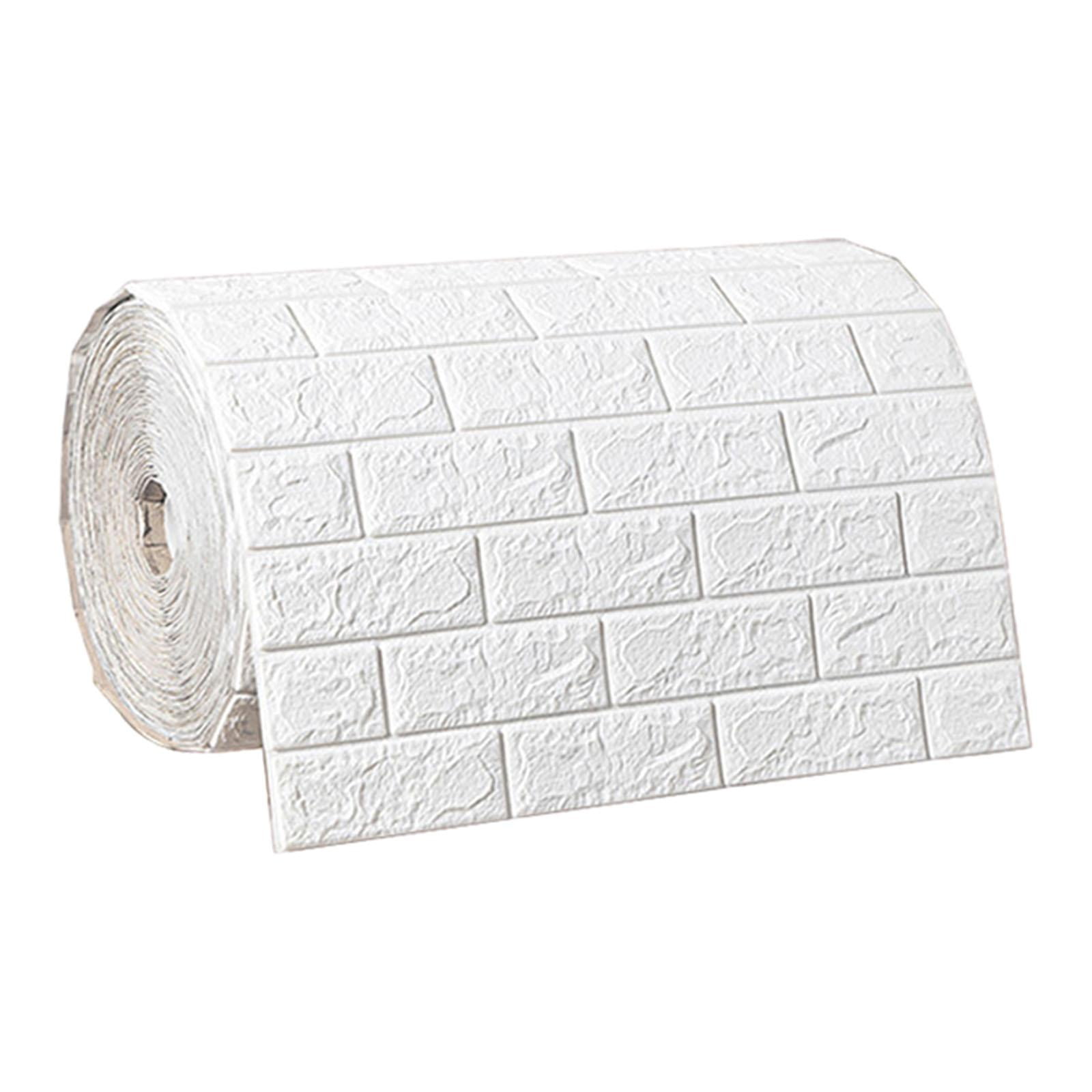 Bothyi - Paneles De Pared De Ladrillo Falso, Papel Tapiz Moderno De Espuma Para Baño, Lavadero, Protector Contra Salpicaduras, Color Blanco